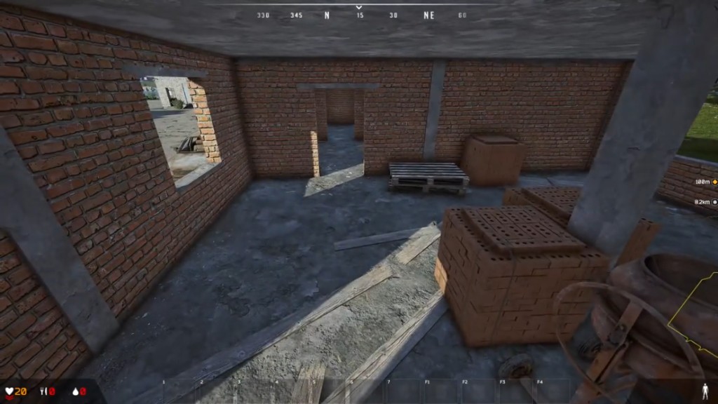 Deadside player ESP wallhack with box overlay through brick structures on PC